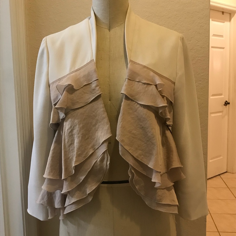Anthropologie Ruffle Blazer